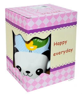 Керамическая кружка с крышкой Panda's Lovely Day 400 мл, вид 3