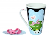 Керамическая кружка с крышкой Panda's Lovely Day 400 мл, вид 2
