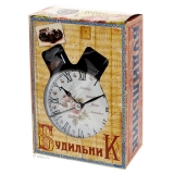 Черный будильник Утренний букет, вид 3